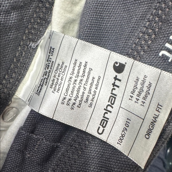 Carhartt Womens Pants Original Fit Carpenter Gray Work Size 14 Regular - Picture 5 of 7